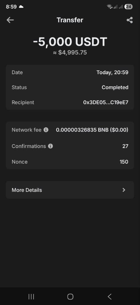 Flash USDT portfolio proof